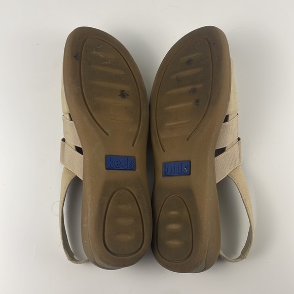 Keds | Beige Canvas Open Toe Slip On Sling Back Comfort Sandal Shoe Size 8 - Picture 9 of 9